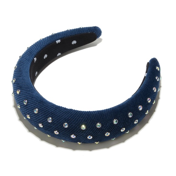Lele Sadoughi Midnight Ribbed Crystal Headband - Picture 3 of 8